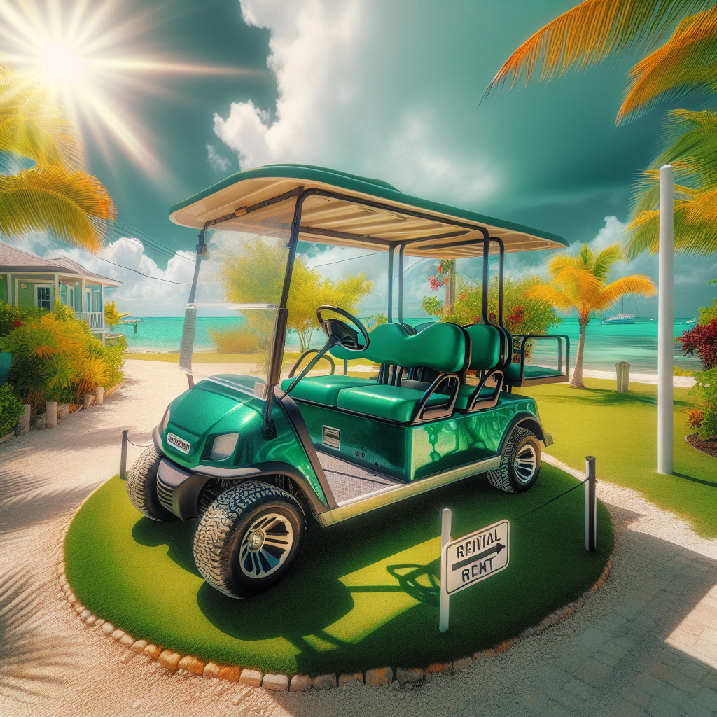 6 seater golf cart rental Ambergris Caye