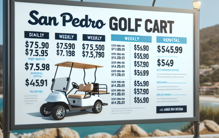 San Pedro golf cart rental rates