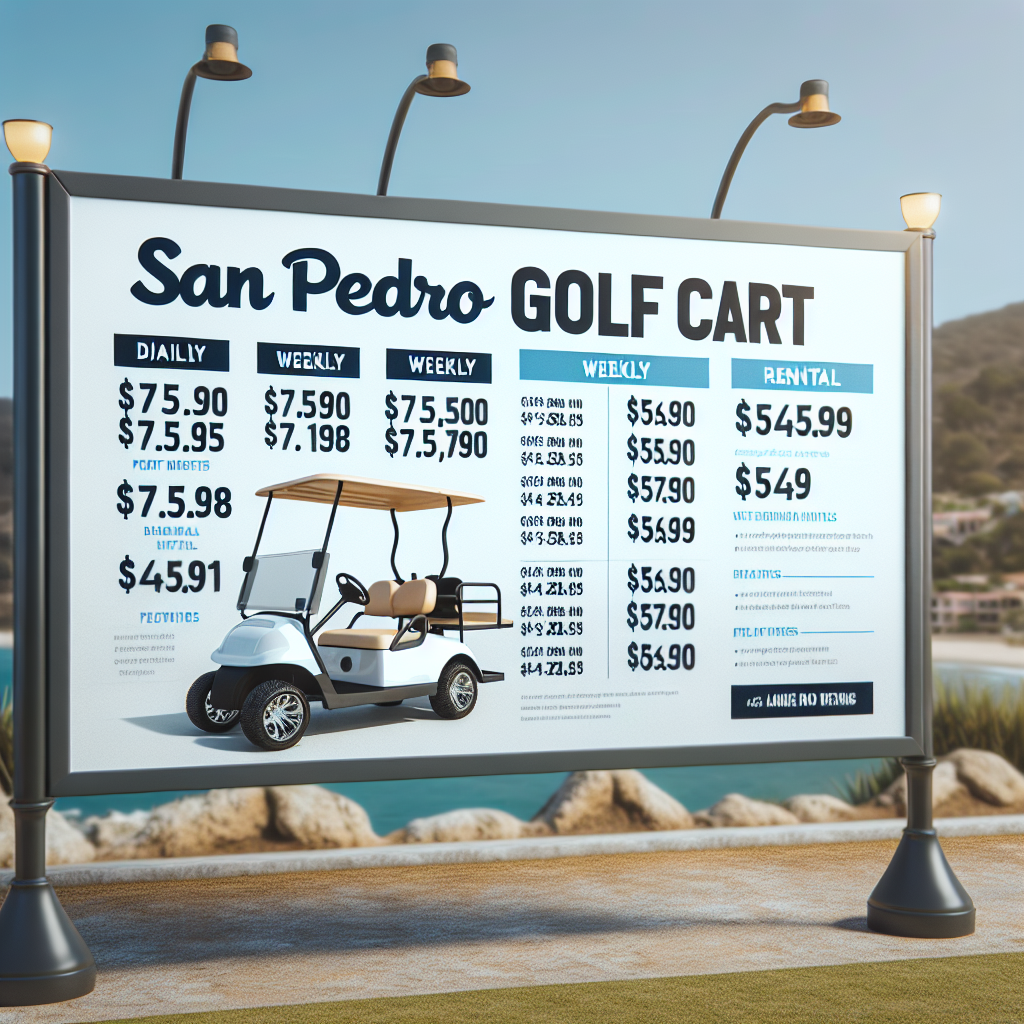 San Pedro golf cart rental rates