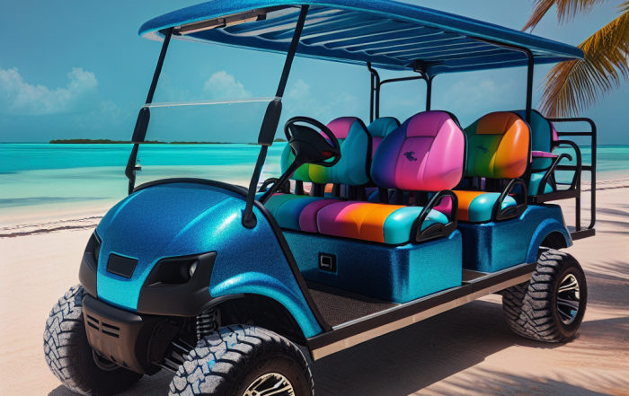 6 seater golf cart rental Ambergris Caye