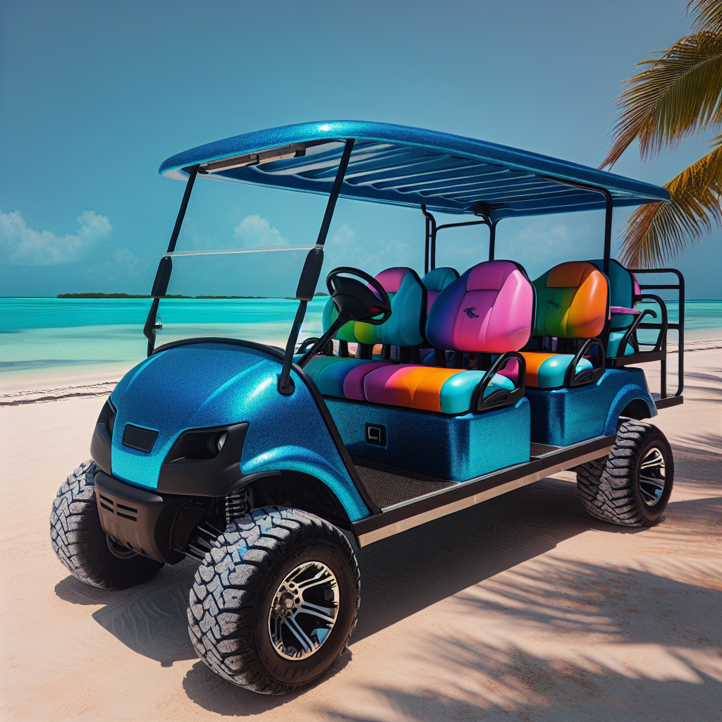 6 seater golf cart rental Ambergris Caye