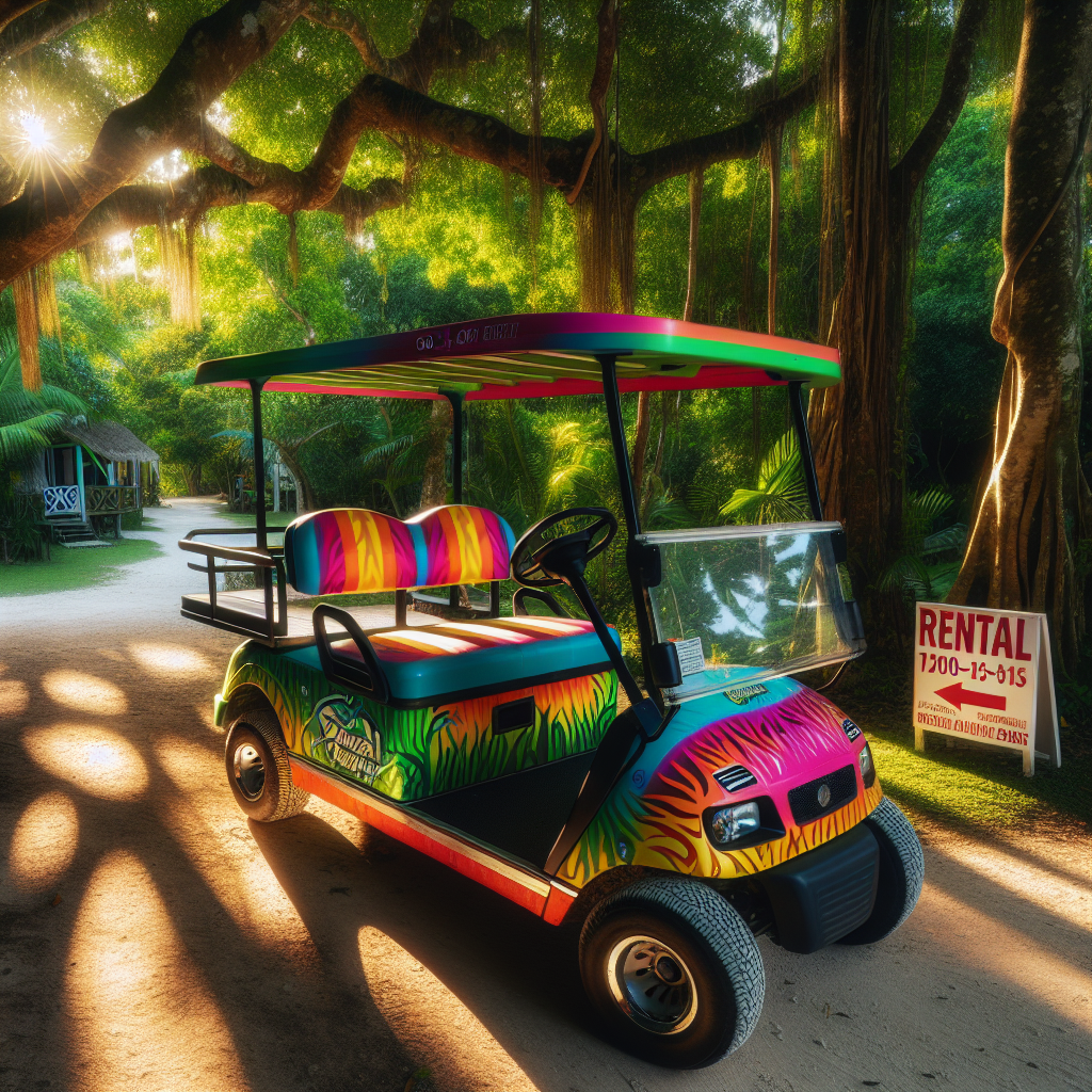 4 seater golf cart rental Belize