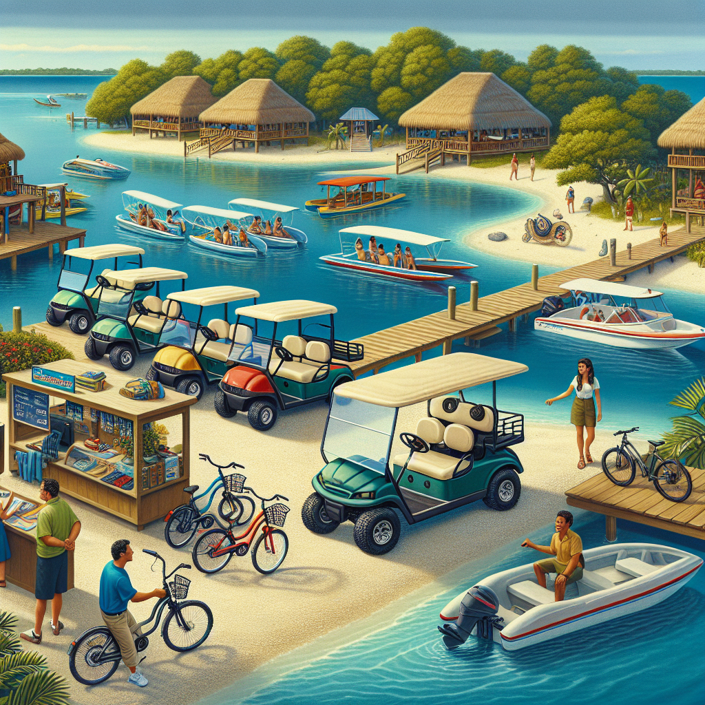 Getting Around in Belize How to Choose the Right Island Wind Dancer Golf Cart Rental Wind Dancer Golf Cart Rental Belize island transportation rentals