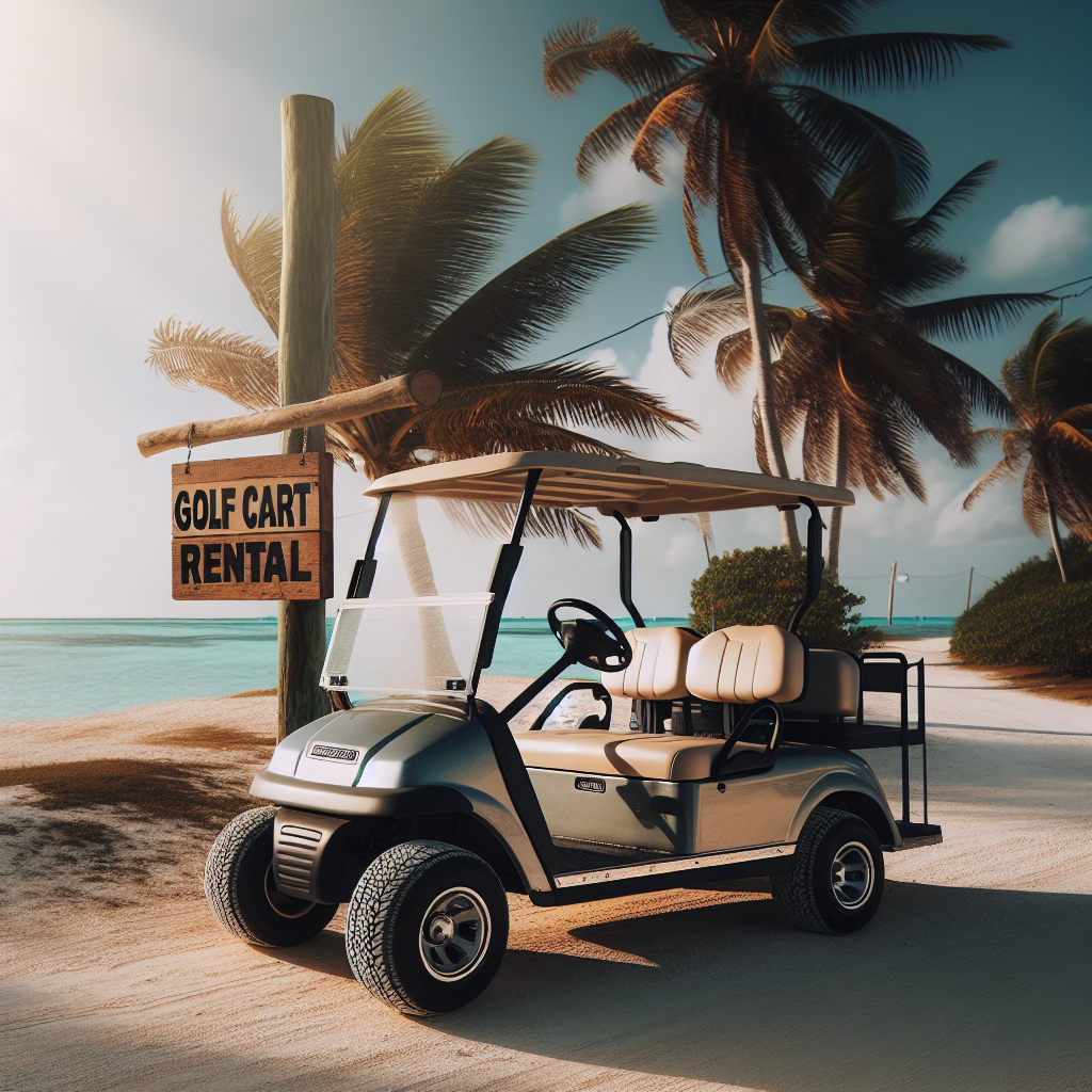 6 seater golf cart rental Ambergris Caye