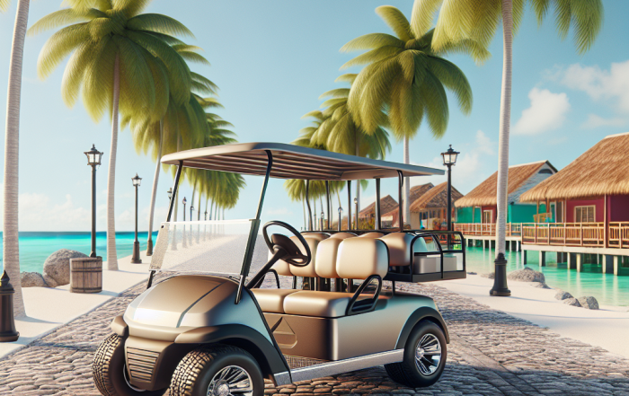 6 seater golf cart rental Ambergris Caye